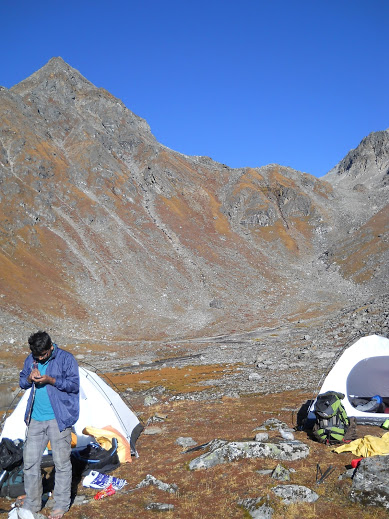 The camp near, few kilometers away from Vasuki Taal
