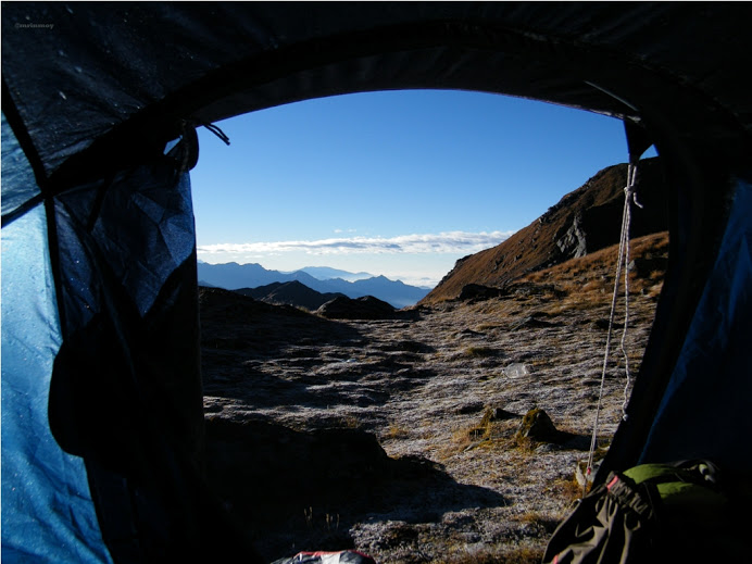 View from tent, Basuki Taal camp site